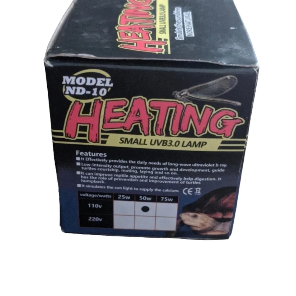 NomoyPet Small Reptile Turtle Lamp Uva Uvb 3.0 ND-10 (50w) Brand New.